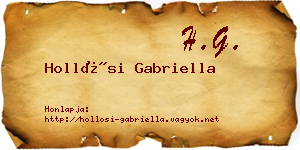Hollósi Gabriella névjegykártya